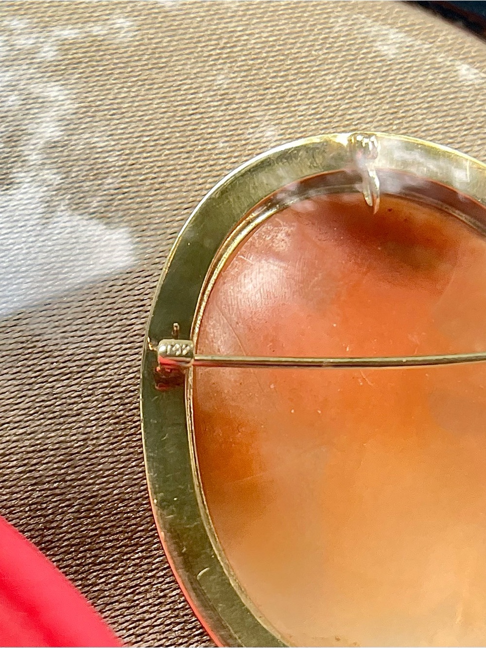 VERY ANTIQUE 14k Gold Cameo Brooch - Picture 14 of 14